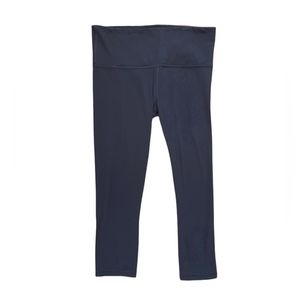 Athleta Elation Capri Stretchy Navy Blue Workout Leggings Petite Size Small